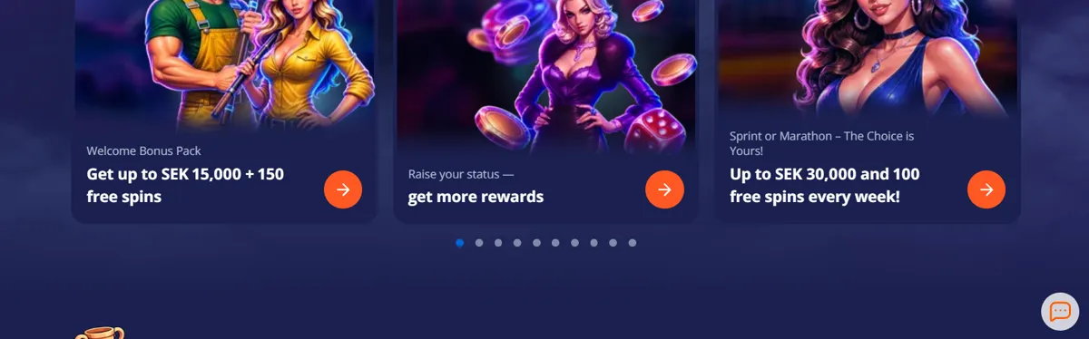 V Vegas kampanjrad med välkomstpaketet på 15 000 kr och 150 free spins